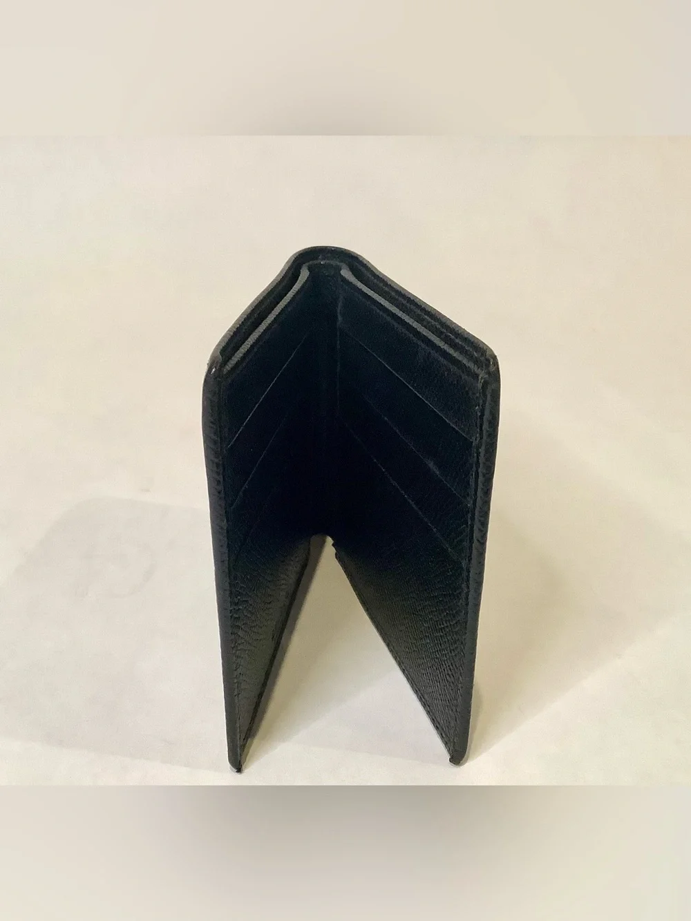 Bulgari Black Textured Leather Card & Key Wallet